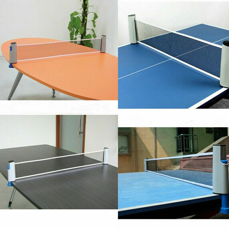Portable Anywhere Table Tennis Ping Pong Retractable Post Net Rack Sports Table Tennis Accessories Equipment
