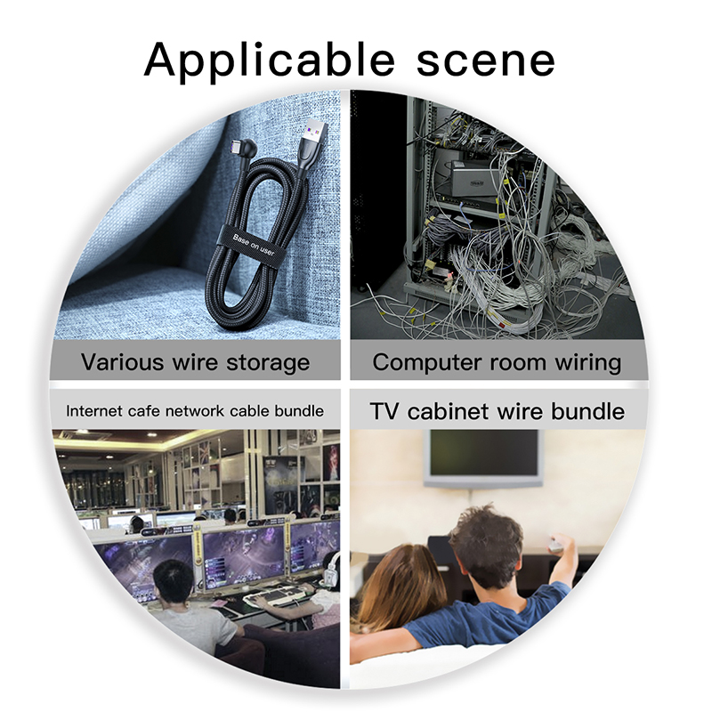 Baseus Organizer per cavi cavo USB in nylon avvolgicavo clip per avvolgicavo supporto per avvolgicavo per iPhone iPad cavo per topo Samsung