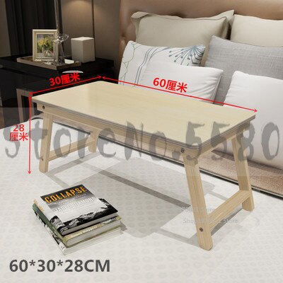 Solid wood Computer Desk Portable Folding Table Laptop Stand Desk Computer Desk Notebook Office Desk Study Table Standing: 2
