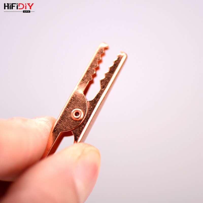 HIFIDIY LIVE 4Pcs/ sets Pure red copper Insulation Boot Metal Alligator Clip Electric Test crocodile clip big mid small A01~A03