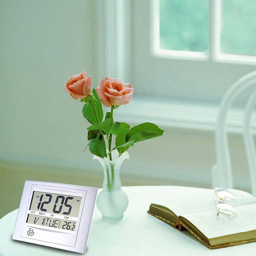 Digital LCD Home Office Decor Clock Indoor Temperature HOTCH Wall Clock Large Lcd Clock Wall Lcd Atomic Wall Clock