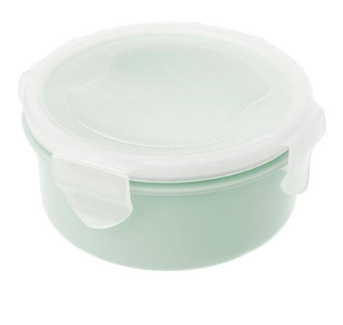 Round Mini Refrigerator Crisper Storage Box PP Food Storage Box for Kitchen Seal Box Lunch Grains Tank Sorting Container: green round