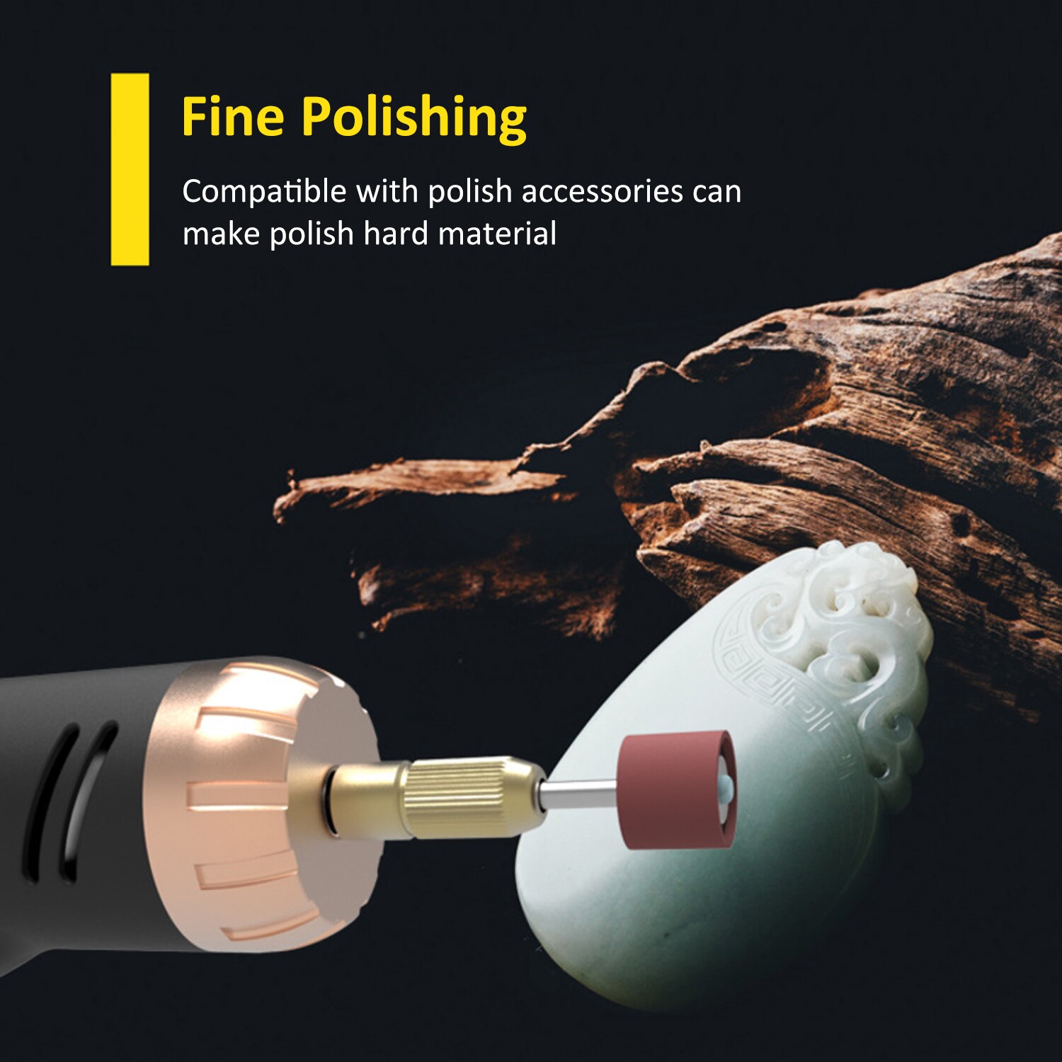 Electric Rotary Engraving Tool 24W Adjustable Speed Polisher with 10pcs Rotary Accessory Kit Grinding Cleaning Tool Kit