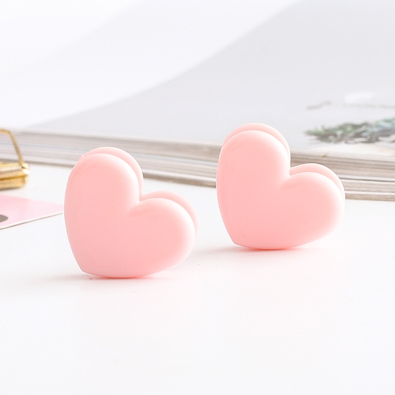 4 stk / parti elsker lyserødt hjerte søde nålestift tommelfingerstifter dekorativt diy værktøj