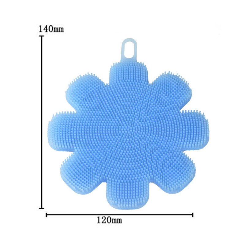 Multifunctional Silicone Brush Kitchen Dishwashing Sourcing Pad Decontamination Pot and Bowl Cleaning Brush Anti Table Mat: 18