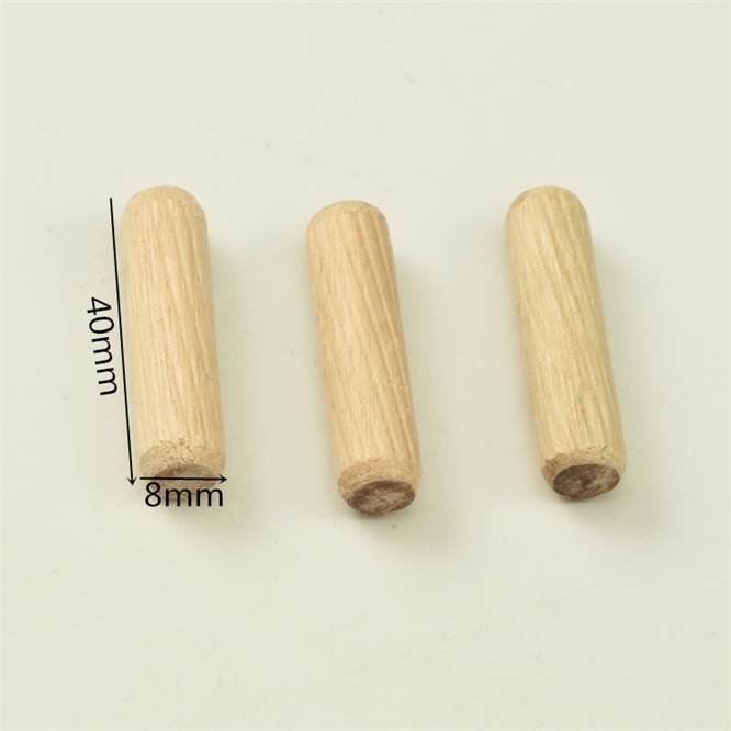 50pcs/lot M6 M8 Wooden Dowel Cabinet Drawer Round Fluted Wood Craft Dowel Pins Rods Set Furniture Fitting: 8x40mm