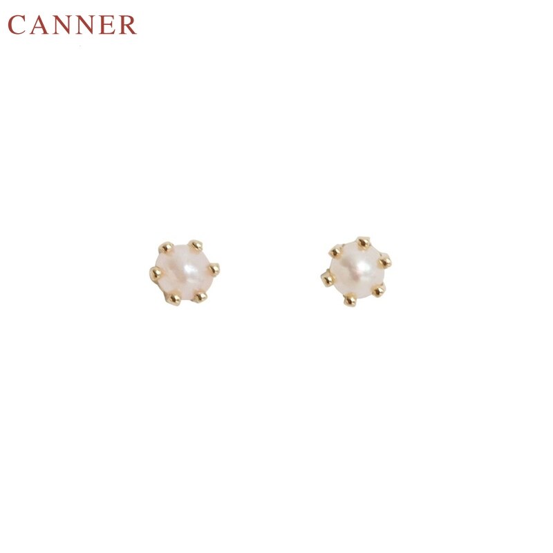 Delicate Pearl Earrings for Women Girls Mini Gold Stud Earrings Jewelry Tiny Earings kolczyki pendientes C40