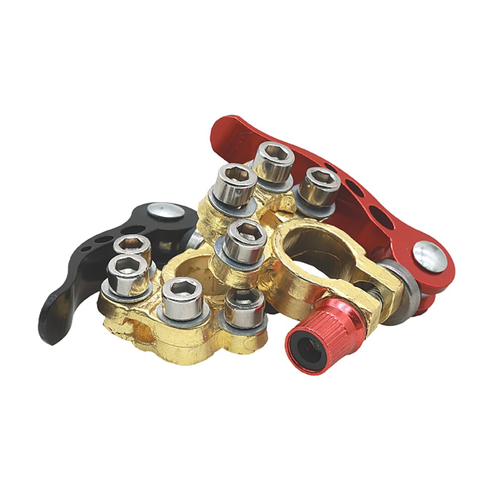 1 Pair Quick Disconnect Auto Cables Connectors Car Battery Bornes Main Cable Post Clamp Terminal Screw Connection For Car Truck