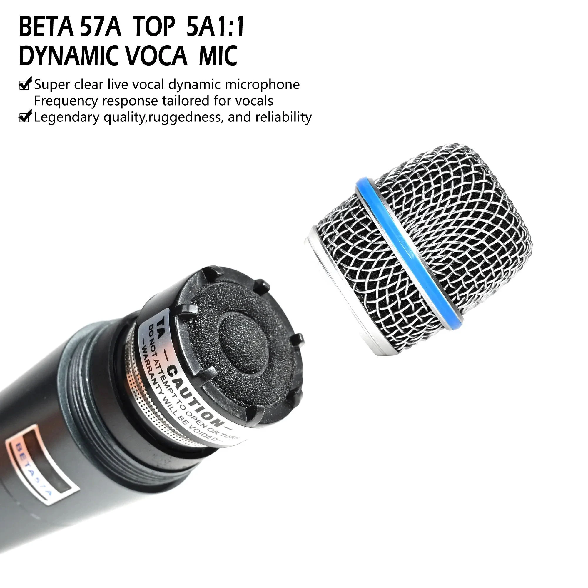 Beta 57a microfone dinâmico supercardioide para palco cantando microfone profissional com fio para karaokê bbbox gravação vocal