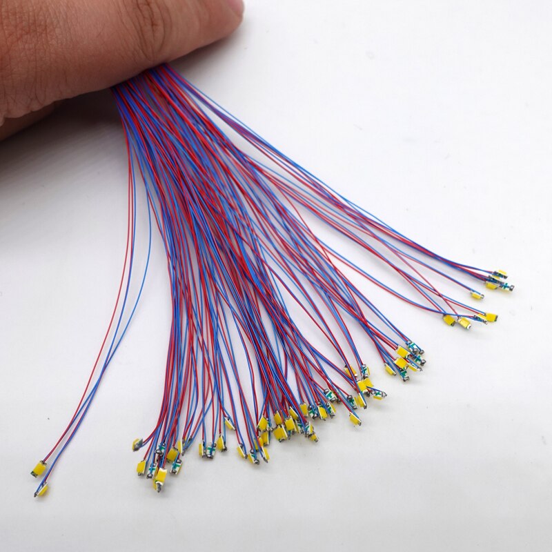 3v Pre-wired #0805 SMD Leds Non flashing Lighting with 30cm Connection Wires hobby Model Kit Railway Railroad Starship Lighting