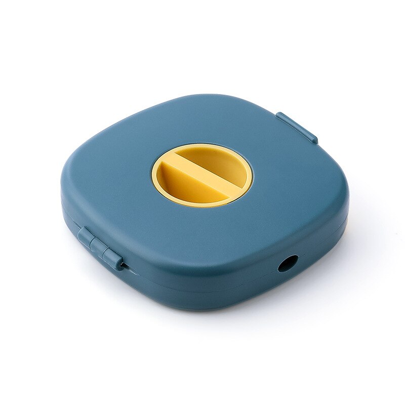 Multifunctionele Portable Draaibare Mobiele Telefoon Houder Datakabel Organisator Opbergdoos Mobiele Telefoon Opladen Kabel Winder: Blue Yellow
