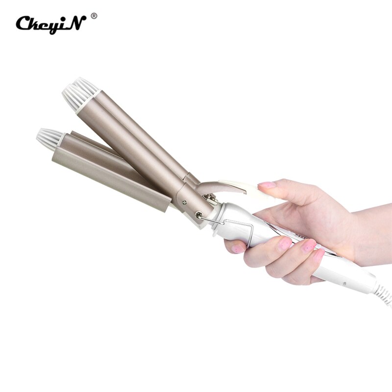 3 Barrels Big Waver Wave Electric Hair Curlers Rollers Three pipe joint Ceramic Triple Barrel Hair Curling Iron S34