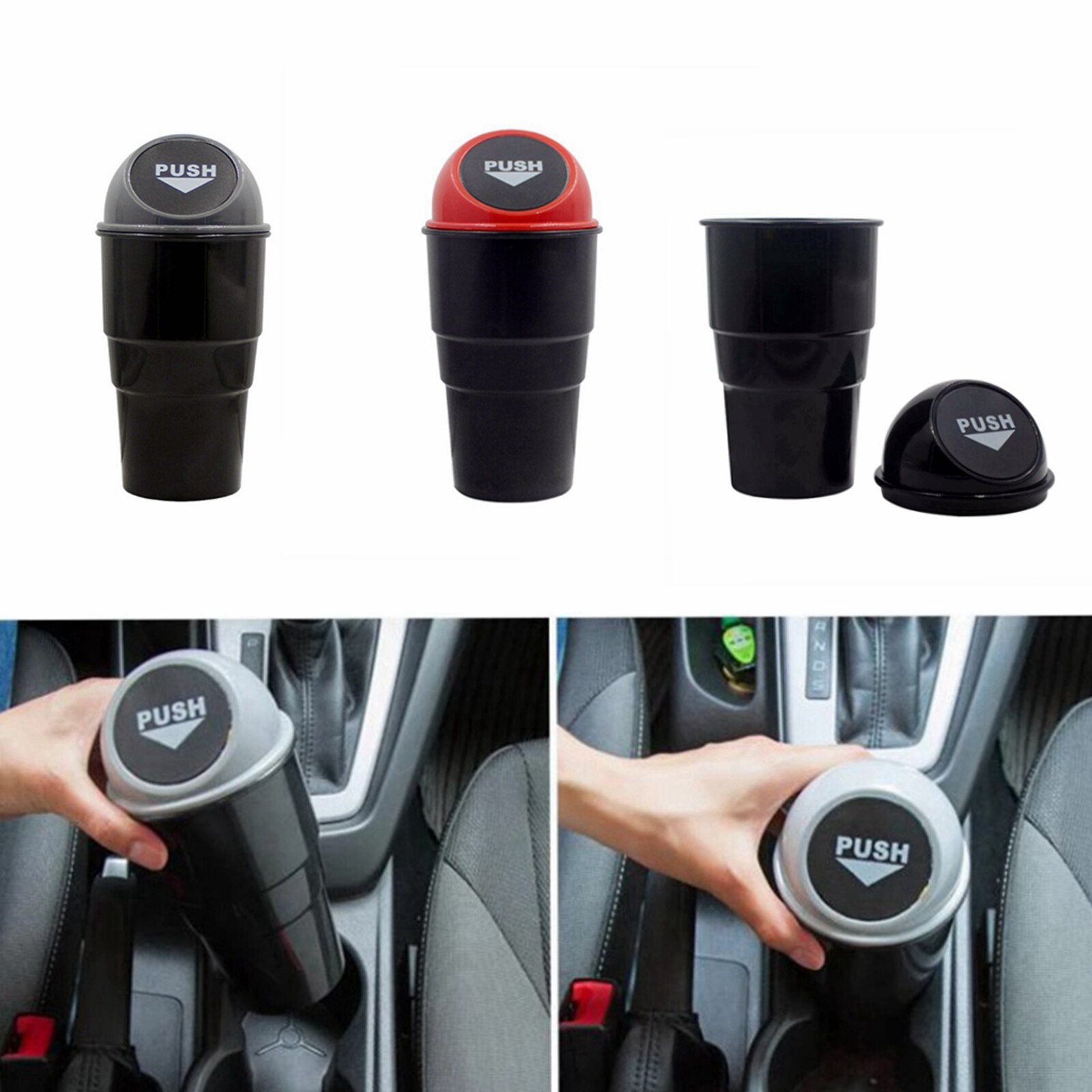 Cubo de basura para coche, papelera plegable portátil, contenedor