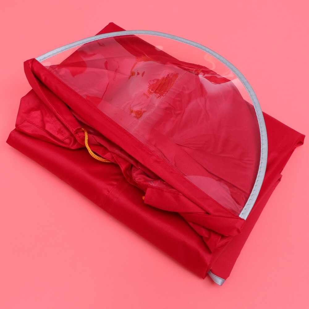 Mens Womens Cycling Bicycle Bike Raincoat Rain Cape Poncho Hooded Windproof Rain Coat Mobility Scooter Cover (Navy Blue): Jujube red