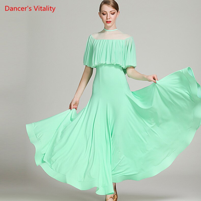 Robe De Danse Standard - Compétition Balle - Tango Valse - ML 802 - Or/Rouge - Taille US8/UK10