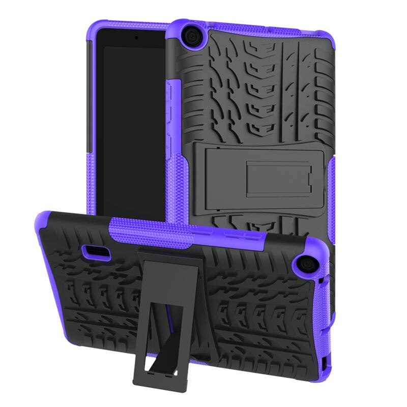 Pour Huawei MediaPad T3 7 BG2-W09 étui 7.0 pouces WiFi Version tablette étui hybride armure béquille silicone support Funda FilmPen: purple