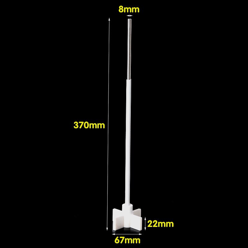 Straight Stirrer PTFE Paddle Stirrer Use For Low Viscosity Media At Medium & High Speeds Mixing Shaft Length 370mm PTFE Coated