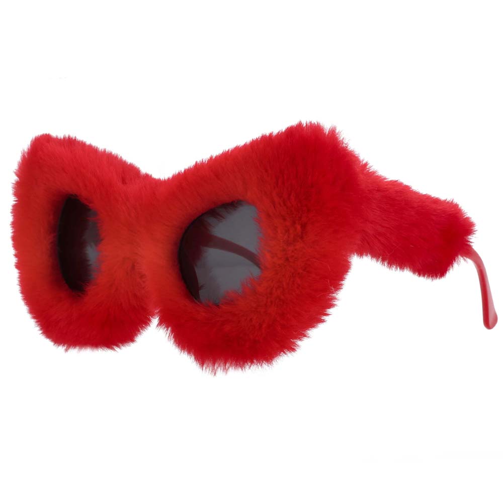 Gafas De Sol De ojo De gato para mujer, lentes De terciopelo De piel suave, estilo Punk, a la , UV400, hechas a mano, 54190
