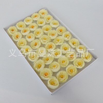 40Pcs Peony Eternal Flower Flower Head Soap Flower Petal Bouquet Making Wedding Favors Valentine's Day: Milky White