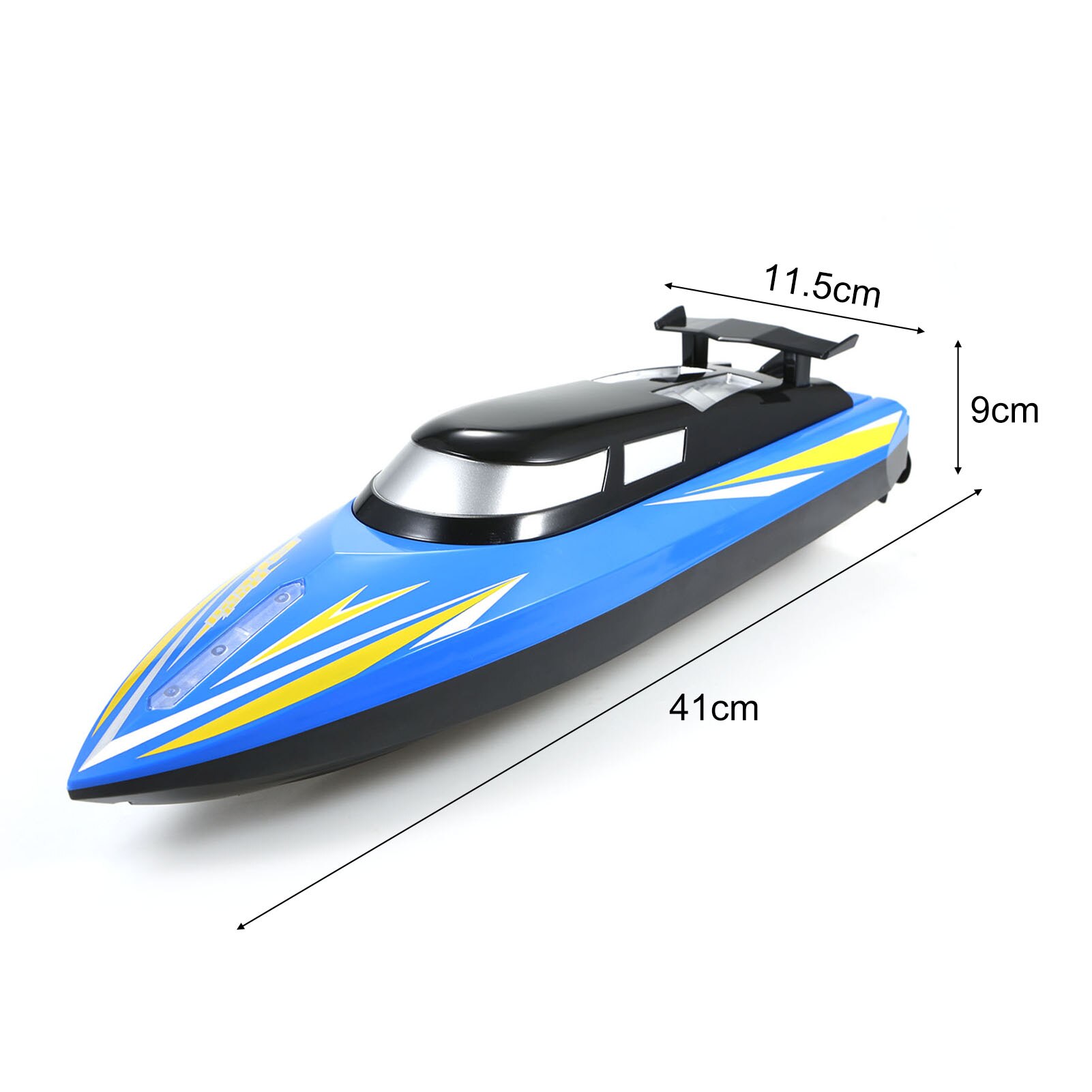 Bateau télécommandé 25 km/h 2.4GHz, grande taille RC, jouet pour enfants adultes garçons, 3 vitesses, alarme de batterie faible