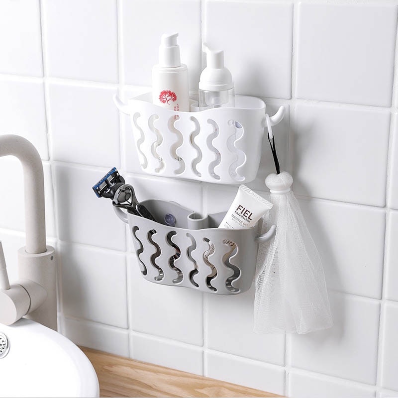 1 Uds. Cesta colgante de plástico para almacenamiento, organizador para fregadero de cocina, soporte multifuncional para estropajos, esponjas, jabones, escurreplatos d1
