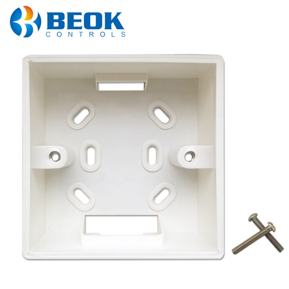 Beok External Mounting Box Junction Box Socket Switch Junction Box Surface Installation Box EU DE White 86mm * 86mm * 33mm