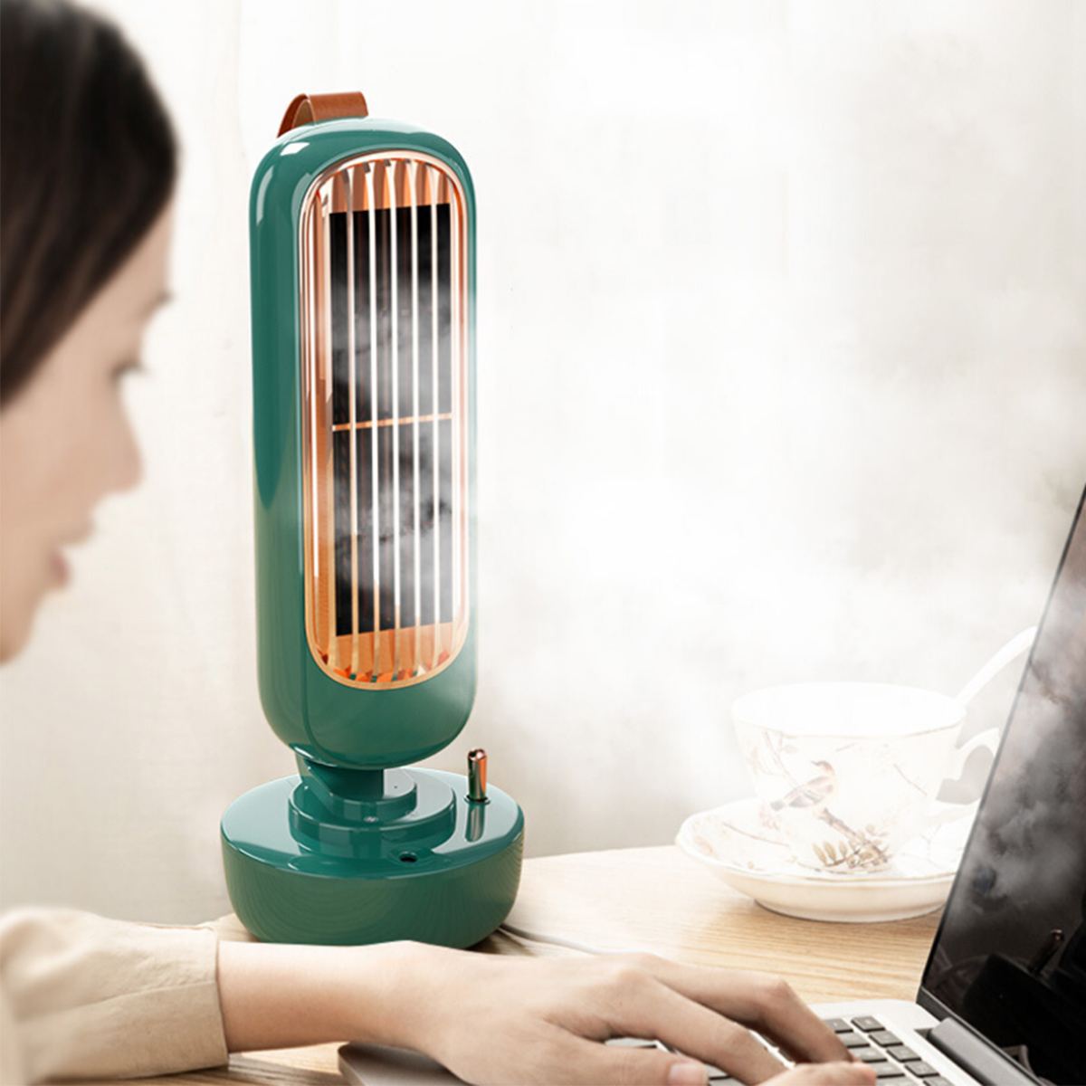 Mini aire acondicionado portátil, humidificador con función, purificador de niebla de agua, ventilador enfriador de aire de escritorio USB con depósito de agua, 1 ud.