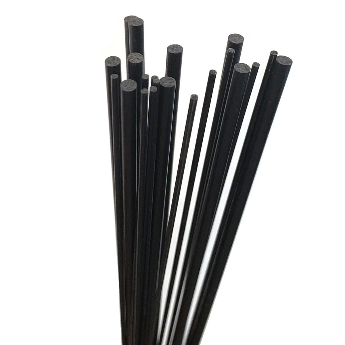 fest Rundstangen aus Kohlefaser, Länge 500 mm, Durchmesser 1 mm, 2 mm, 3 mm, 4 mm, 5 mm, 6 mm, zylindrische Kohlenstoffschaft für RC-Modelle, DIY