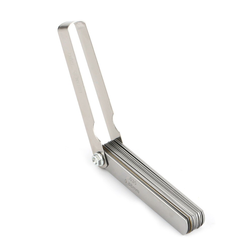 32 Blades Feeler Gauge Stainless Steel Metric Imperial 0.04-0.88mm Thickness Gage For Measurement Tool