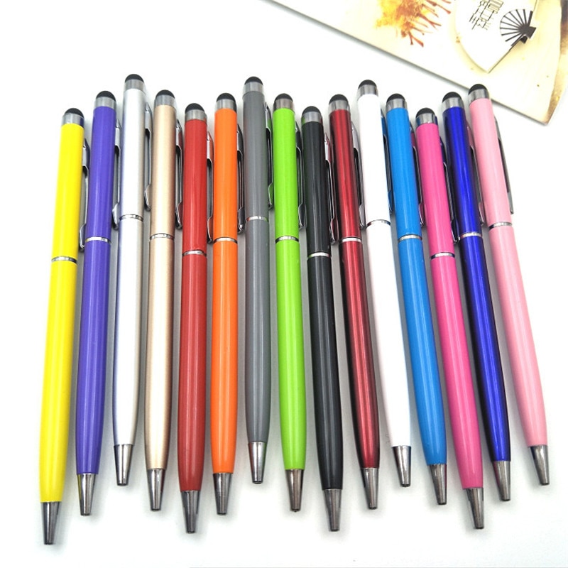 Navy Blue ballpoint pen Originality Metal Touch Pen Touch Screen Stylus Tablet Smart Phone Capacitor Stylus Black ink refill