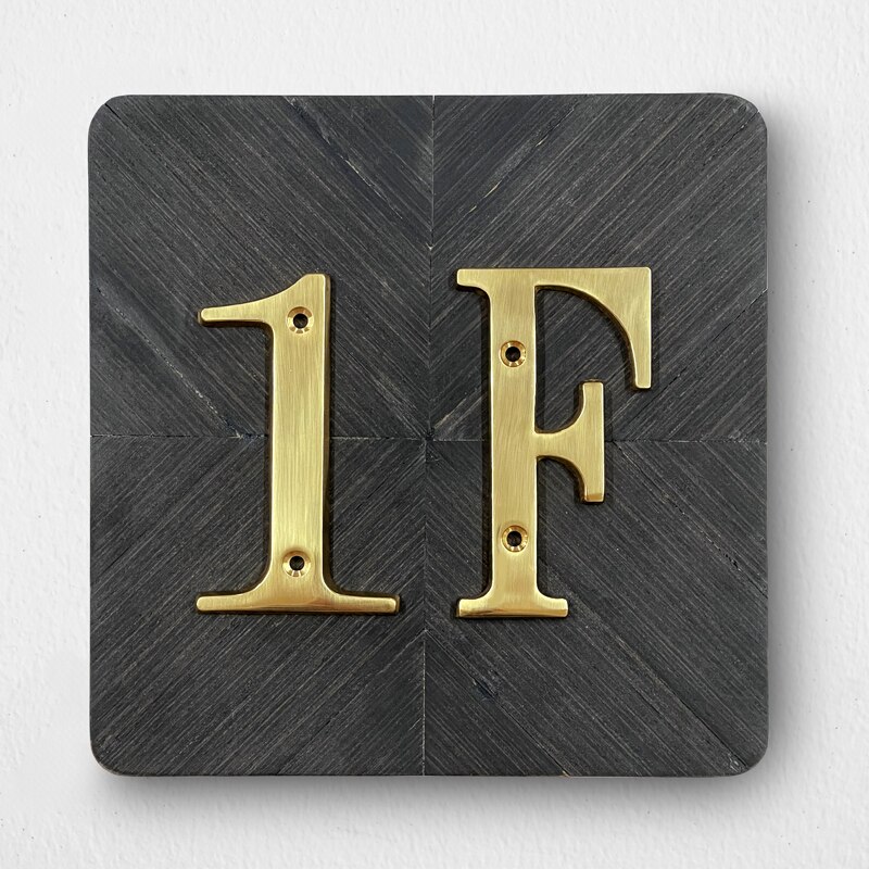 Letras de latón macizo de 4 "y 100mm, número de casa moderno, número de puerta de apartamento, Dirección de buzón de correo, placas de señalización al aire libre #0-9