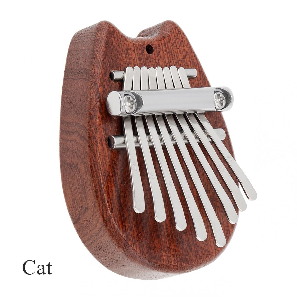 Changyeah - Kalimba 8 Touches Miniature Porte-clés - Piano à Pouce Portable En Bois - Cadeau Musical