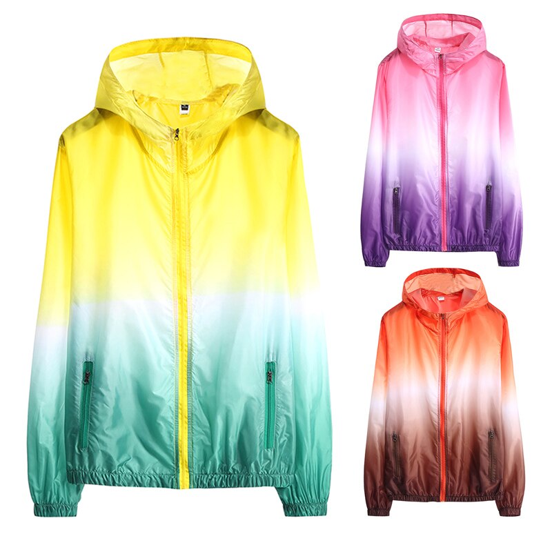 Men Women UV Protection Coat Sunscreen Ultra Thin Breathable Hooded Top for Summer