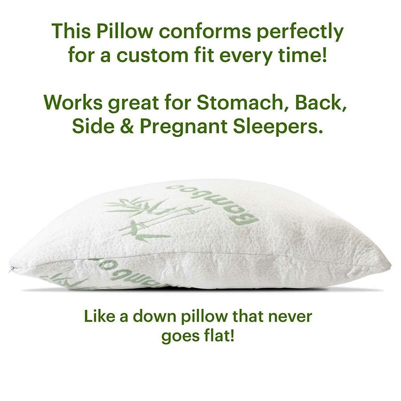 Nueva almohada de espuma de memoria de bambú, soporte ortopédico antibacteriano para la cabeza y el cuello en la espalda