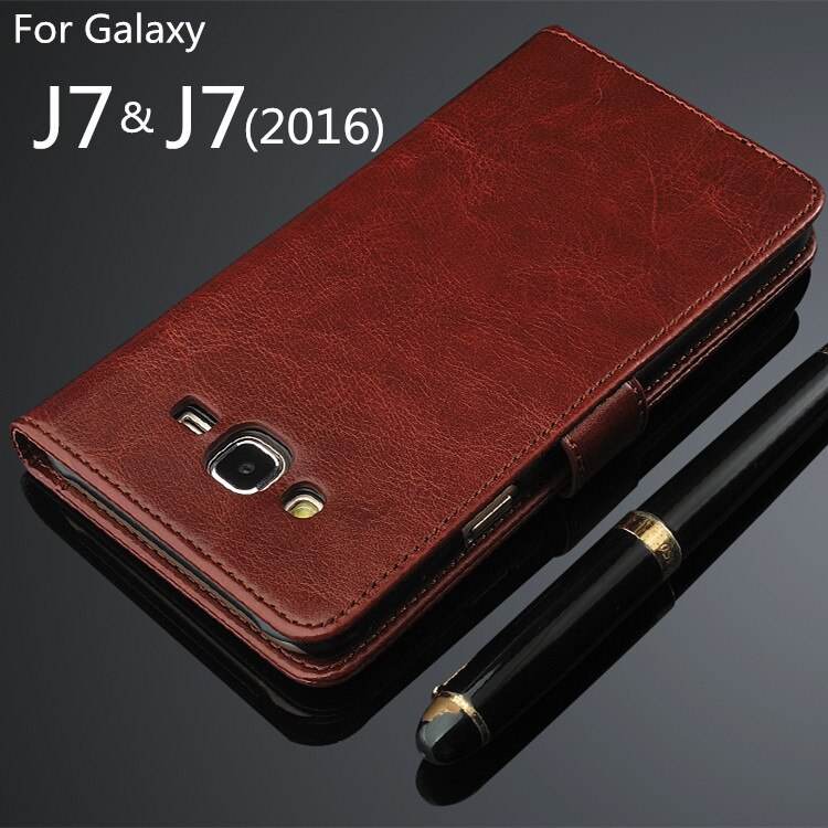 Fundas için Galaxy J7 2016 Yüksek Kaliteli Kapak Manyetik Kılıf PU deri telefon kılıfı Samsung Galaxy J7 2016 J710F J700