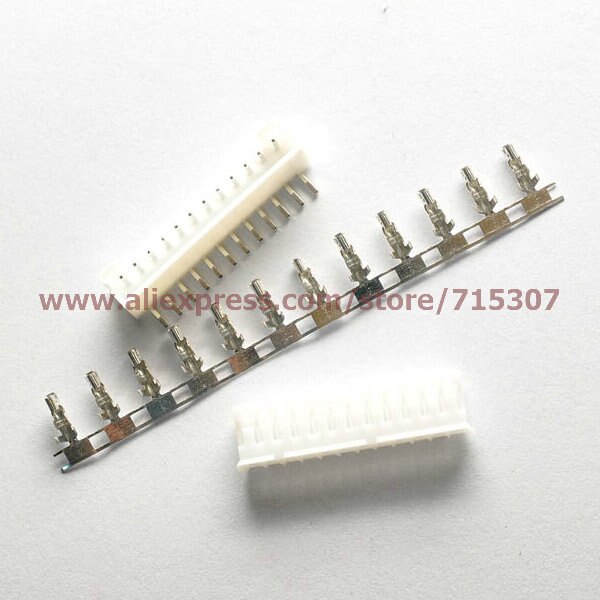 PHISCALE 50 sets connector kits 12 pins 2.0mm inclusief plug + haakse 90 graden pin socket + terminal