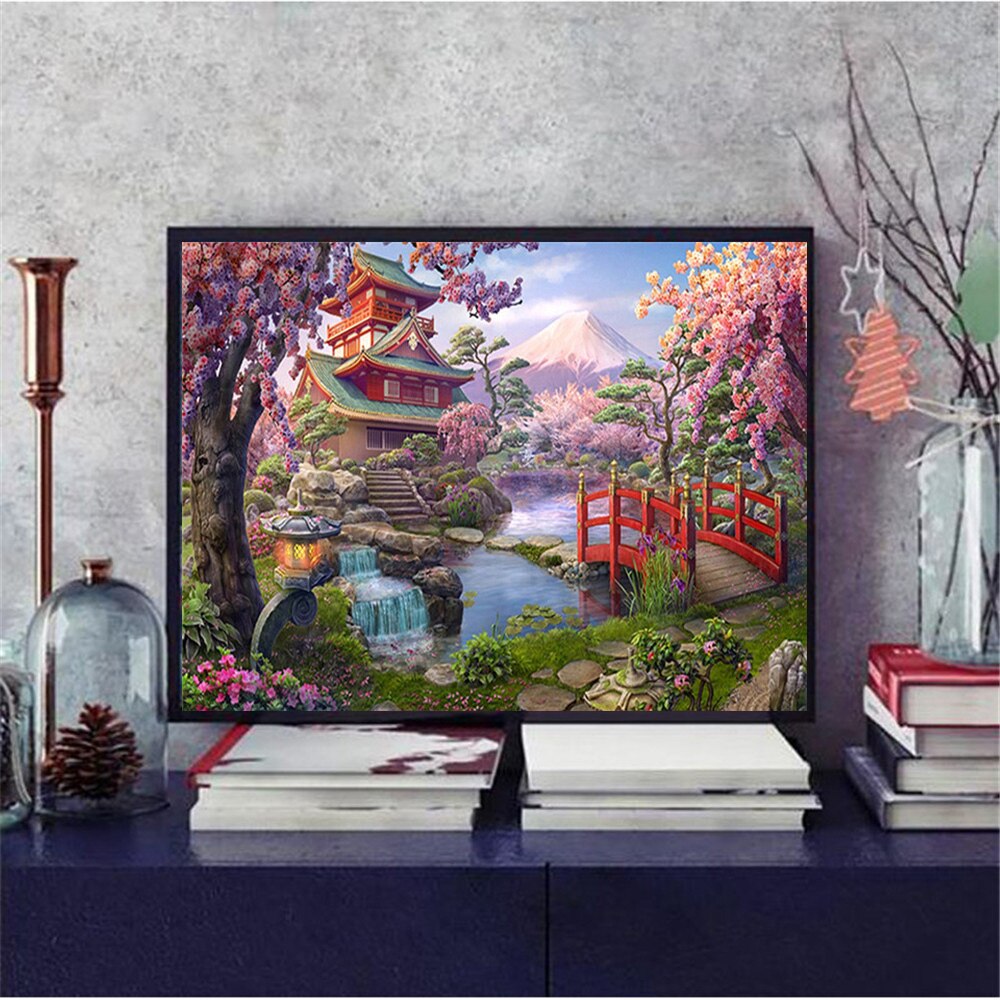 HUACAN 5D diamant peinture maison pleine perceuse bricolage diamant broderie mosaïque paysage arbre artisanat Kit décoration de la maison