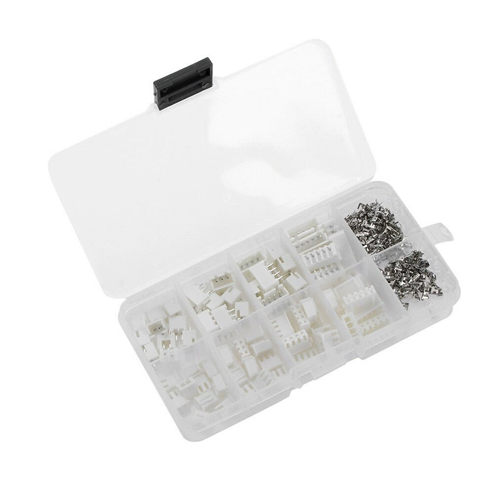 230PCS XH2.54 Jst Terminal Kit Wire Connector Adaptor 2p 3p 4p 5p 2.54mm 2.5mm Pin Header Housing Xh TJC3 230pcs/Set