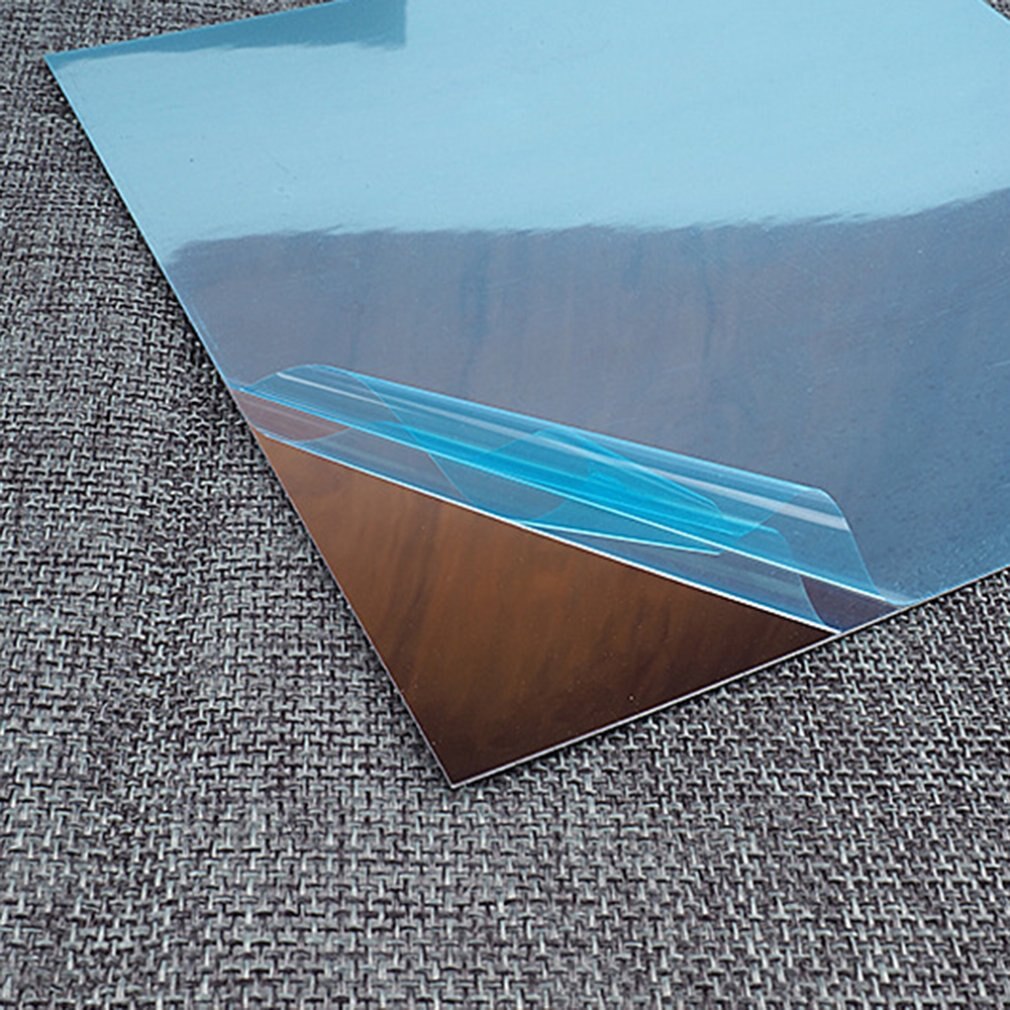 Mirror Wall Stickers Silver Reflective Solar Film Mirror Wall Sticker Rectangle Self Adhesive Room Decor Stick On Art