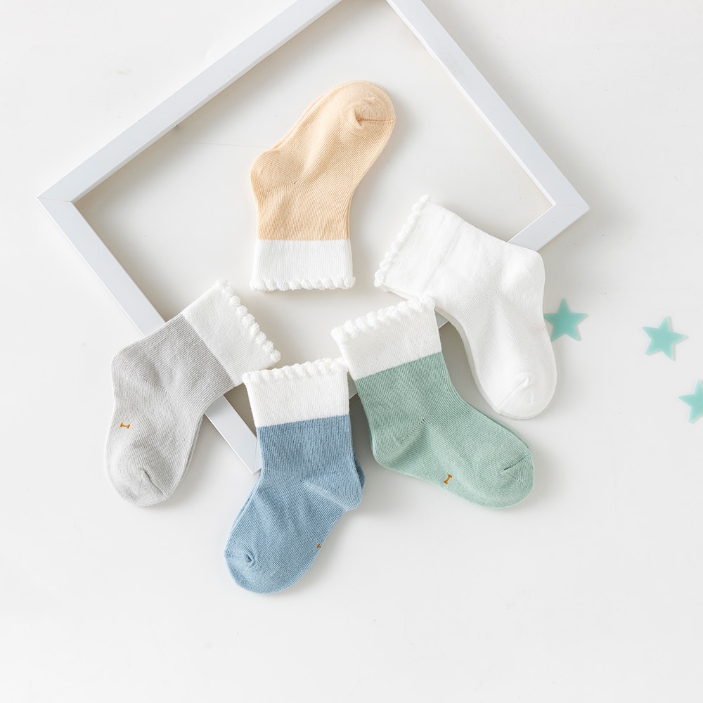 5 Paare/los 0-2Y Baby Socken Sommer Baumwolle 3D Karikatur Ebene freundlicher Socken Mädchen Gittergewebe Nette Neugeborene Junge Kleinkind Socken Baby