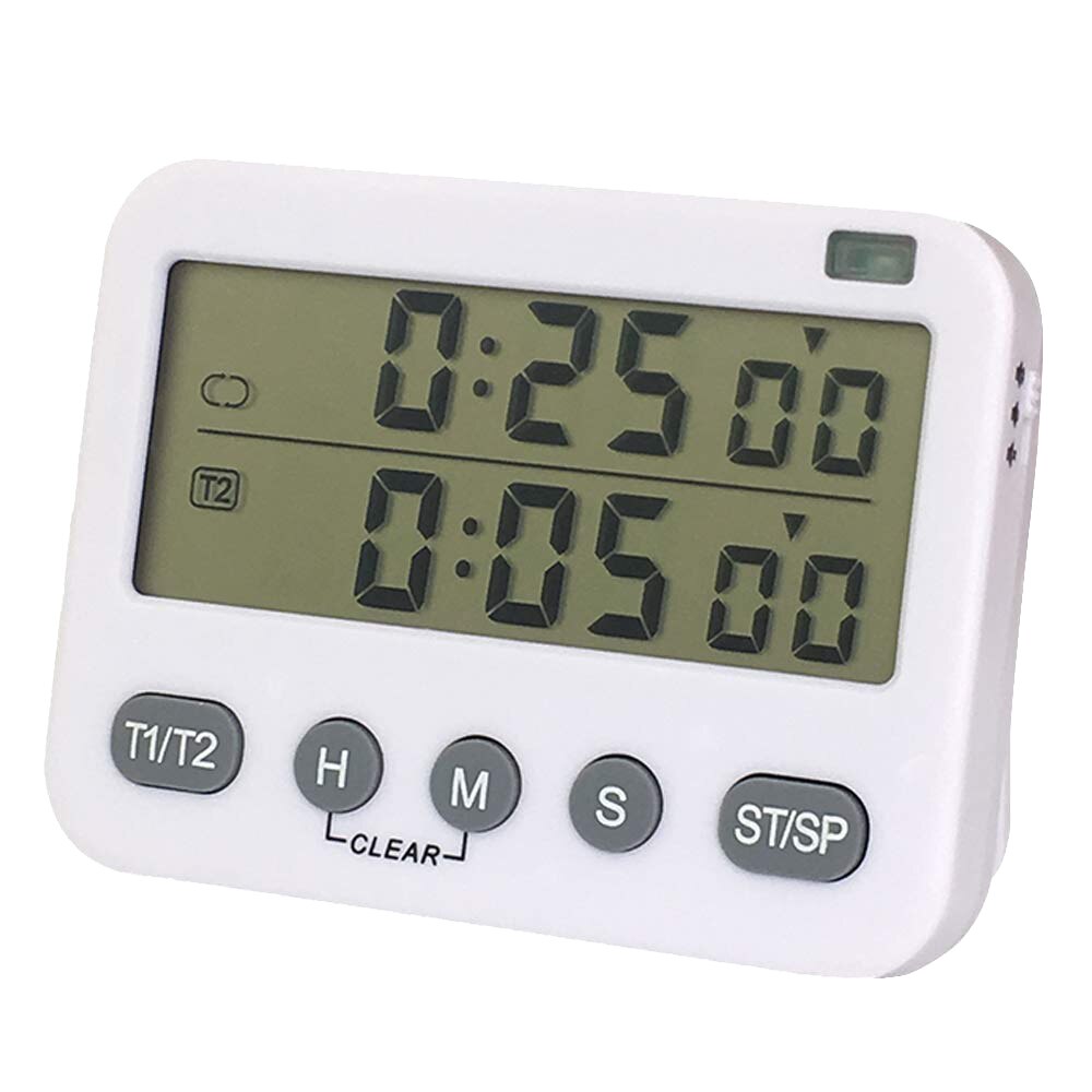 -YS Digital Dual Kitchen Timer, Interval , Cycle , Cooking Timer, Count Up/Down Timer, Large Display, Adjustable: Default Title