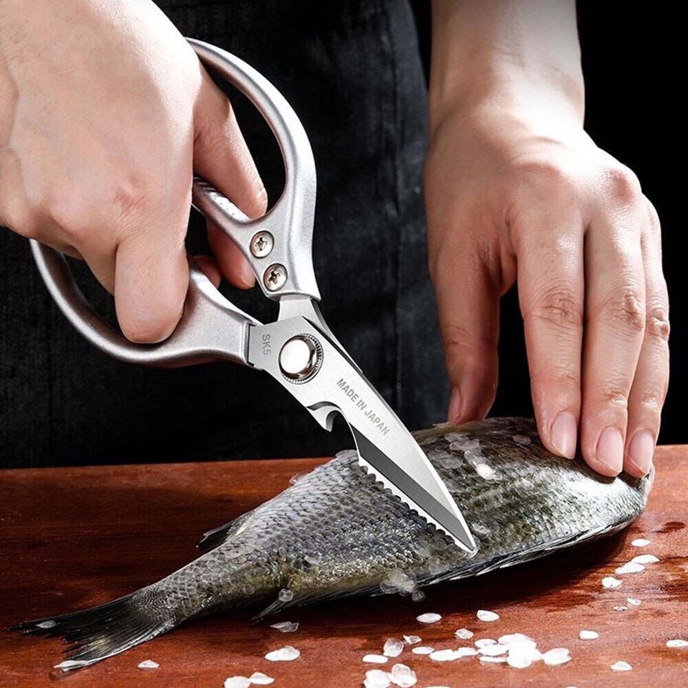 Tijeras de acero inoxidable para cocina, utensilio multifunción para cortar hueso de pollo, pato y pescado, tijeras de cocina