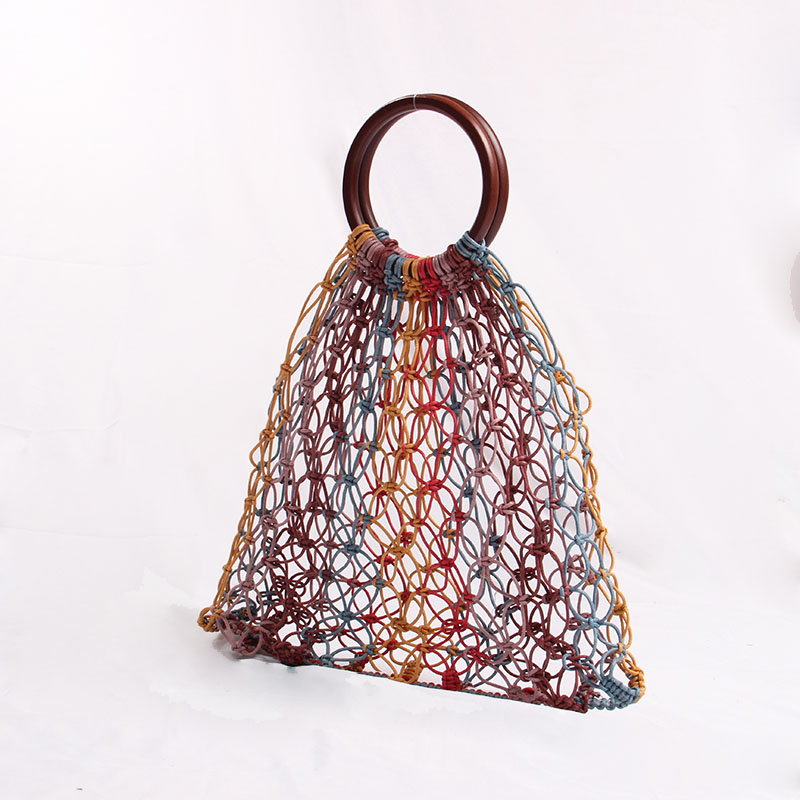 Femmes à tricoter coloré Net sac à main sac populaire pour les de plage