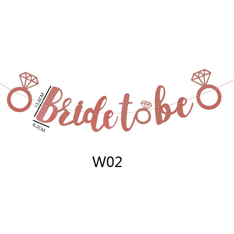 1Pc Bride to be Paper Gold Bunting Garland Banners Flag Hanging Garland Banner For DIY Bride Shower Wedding Bachelor Party Decor: W02