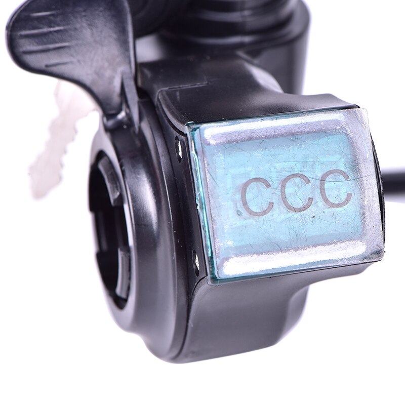 Electric Bike Half Wrist Throttle Grip Handle Indicator/Lock Key Knock Half Twist Throttle LED Display