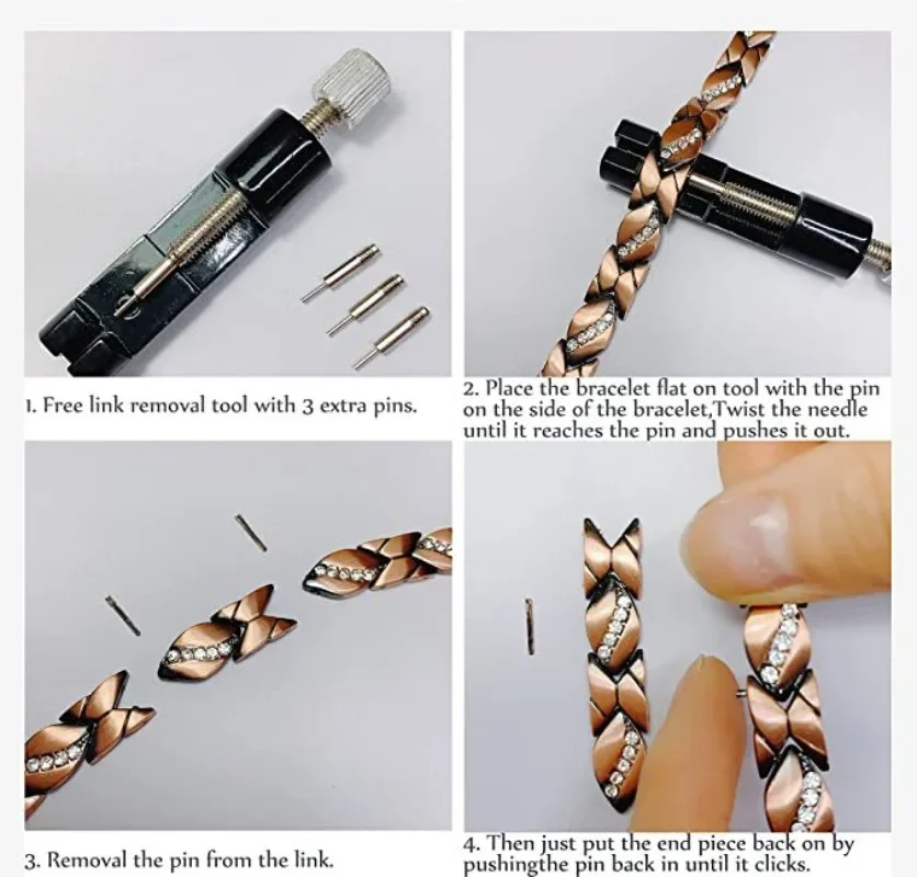 Magnetic Therapy Arthritis Pain Relief Bracelets for Women Magnetic Steel Titanium Health Bracelet with Crystal Jewelry