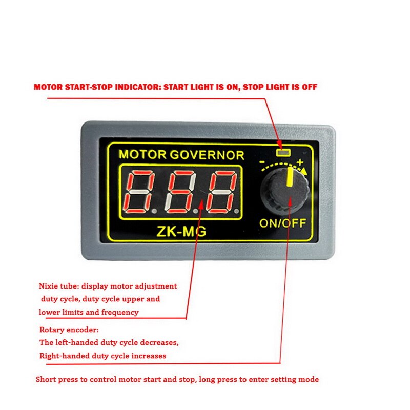 Motor Speed Regulator DC PWM Motor Driver Module PWM Motor Speed Controller DC Motor Controller Digital Display Switch