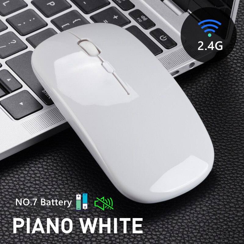 Bluetooth Draadloze 2.4Ghz Muis Usb Optische Muis Oplaadbare Rgb 1600Dpi Muis Computer Ergonomische Gaming Muis Voor Laptop Pc: A1-Battery-wireless2