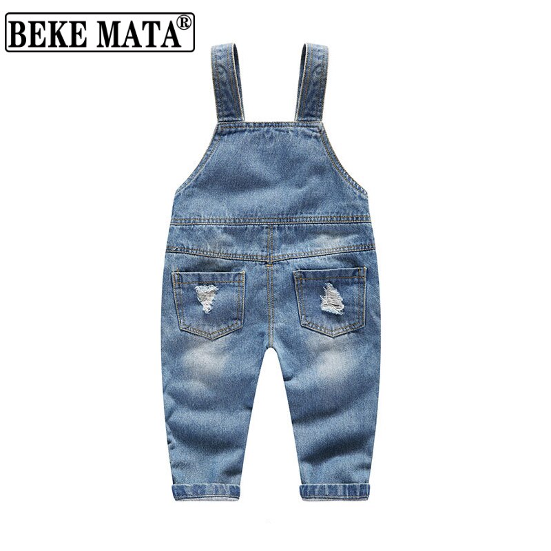 Denim Overalls For Baby Autumn Jumpsuit Kids Girls Clothes Ripped Toddler Boy Pants Button Fly Children Clothing Overalls