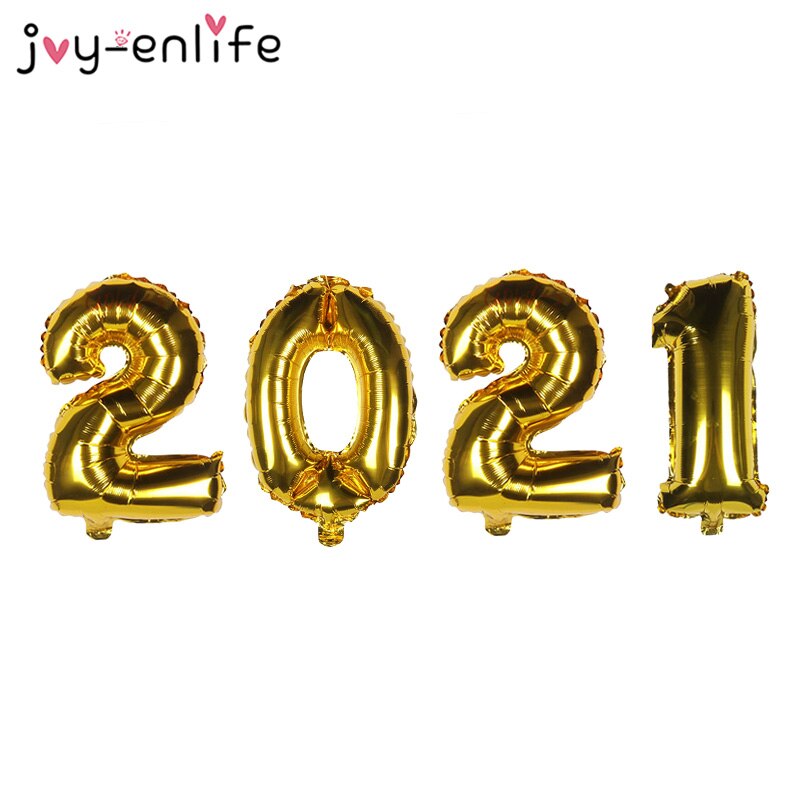 4pcs/lot 16inch Number Foil Balloons Happy Year Merry Christmas Decor Home Year Party Celebration Supplies